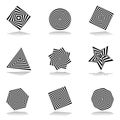 Design elements set. Abstract icons. Royalty Free Stock Photo