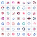 Design elements set. 49 abstract icons Royalty Free Stock Photo