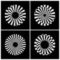 Design elements set. Abstract rotation circle icons Royalty Free Stock Photo