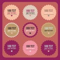 Design elements set. Beautiful frames, vintage tags collection. Royalty Free Stock Photo