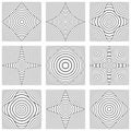 Design elements set. Lines patterns Royalty Free Stock Photo