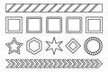 Design Elements Set Outlined Illustration. Creative Design Elements Set Artwork Royalty Free Stock Photo