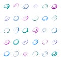 Design elements set. 30 spiral icons