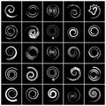 Design elements set. Spiral icons