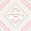 Design embroidery beautiful seamless for greeting card