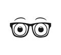 Design of eyes with glasses looking Royalty Free Stock Photo