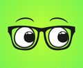 Design of eyes with glasses looking Royalty Free Stock Photo