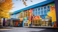 design facade school building Royalty Free Stock Photo