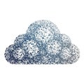 The design features circular patterns within the cloud shape, with varying Royalty Free Stock Photo