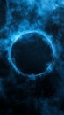 The design features a glowing blue ring, energy, and dark space in an abstract form Royalty Free Stock Photo