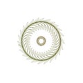 Design features two concentric circular spirals made of leaf-like Royalty Free Stock Photo