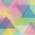 Design featuring overlapping translucent triangles in a variety Royalty Free Stock Photo