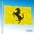 Design flag of Ferrari cars and racecars, vector illustration Royalty Free Stock Photo