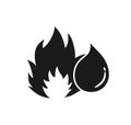 Design of flammable drop liquid symbol