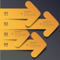 Design flat shadow step number banners /graphic or website. Vector/illustration.