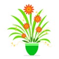 Design of flower in pot