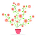 Design of flower in pot