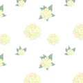 Digital flowersseamlless pattern yellow flowers clip art illustration digital drawing on white background