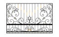Design of forged products. metal gate sketch. modern blacksmithing Royalty Free Stock Photo