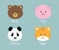 Design about four kinds of animals