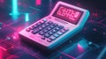 design futuristic style streaming calculator Royalty Free Stock Photo