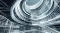 design futuristic wireframe of a rotating multi unit complex Royalty Free Stock Photo