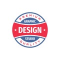 Design graphic badge logo vector in retro vintage style. Premium quality, limited edition. Emblem template collection