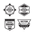 Design graphic badge logo vector set in retro vintage style. Original brand design. The best choice. Emblem template collection.