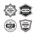 Design graphic badge logo vector set in retro vintage style. Original brand design. The best choice. Emblem template collection. Royalty Free Stock Photo