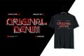 T-shirt and apparel design, original denim, teenager, graphic, typography, print, vector illustration.