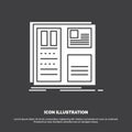 Design, grid, interface, layout, ui Icon. glyph vector symbol for UI and UX, website or mobile application Royalty Free Stock Photo