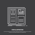 Design, grid, interface, layout, ui Icon. Line vector symbol for UI and UX, website or mobile application Royalty Free Stock Photo