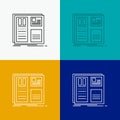 Design, grid, interface, layout, ui Icon Over Various Background. Line style design, designed for web and app. Eps 10 vector Royalty Free Stock Photo