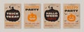 Design of Halloween Party poster with funny pumpkin. Collection of cards. Vector Royalty Free Stock Photo