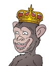 Design of happy king monkey illustration