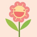 Design of a happy summer flower in a soft colour background for any template and social media post Royalty Free Stock Photo