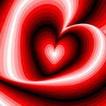 Design heart swirl rotation illusion background Royalty Free Stock Photo