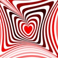 Design heart twisting movement illusion background Royalty Free Stock Photo