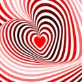 Design hearts twisting movement background