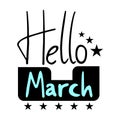 Hello March symbol