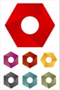 Design hexagonal logo element. Royalty Free Stock Photo