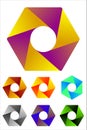 Design hexagonal logo element.