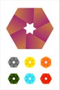 Design hexagonal logo element