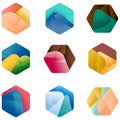 Design hexagonal logo template