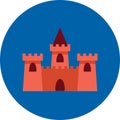 Castles Flat Icon Illustration