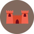 Castles Flat Icon Illustration