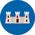 Castles Flat Icon Illustration