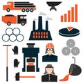 design icons of metallurgy industry