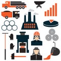 design icons of metallurgy industry Royalty Free Stock Photo