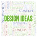 Design Ideas typography word cloud create with the text only. Royalty Free Stock Photo